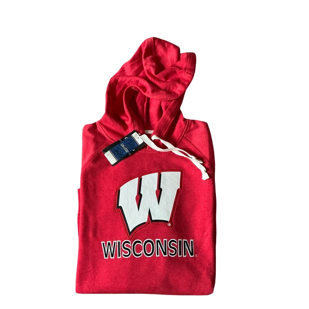 Red Wisconsin Hoodie Size L